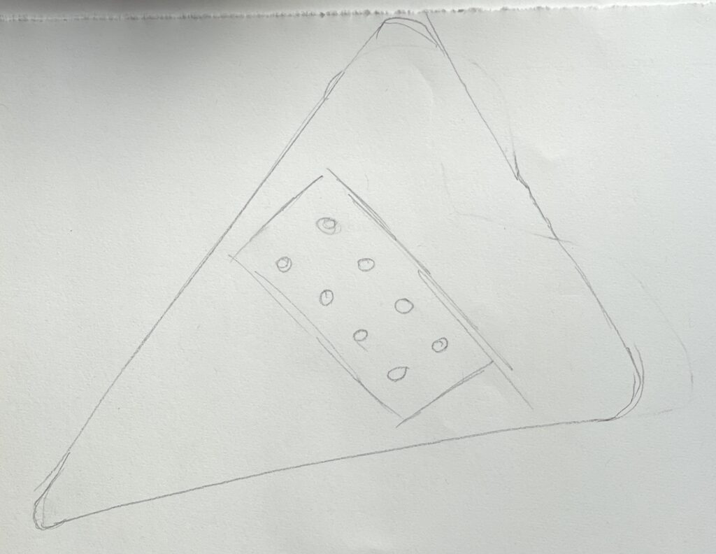 I'm guessing approximately 100 foot triangle, silent, stationary, and then slowly moving over me in my car just above the tree tops