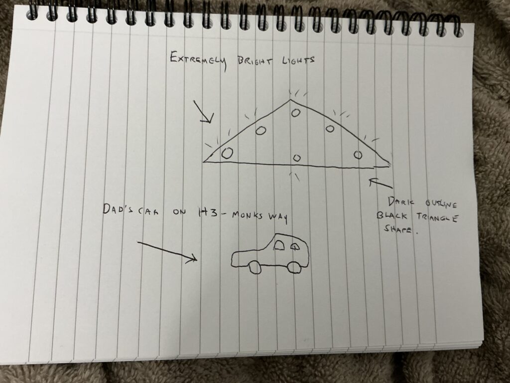 Black Triangle shaped UFO/UAP