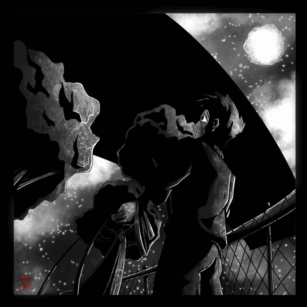 Large, silent, solid black rectangle comes from the west, higher sky and swoops down overhead heading east