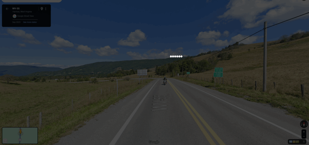 Formation of lights over mountain