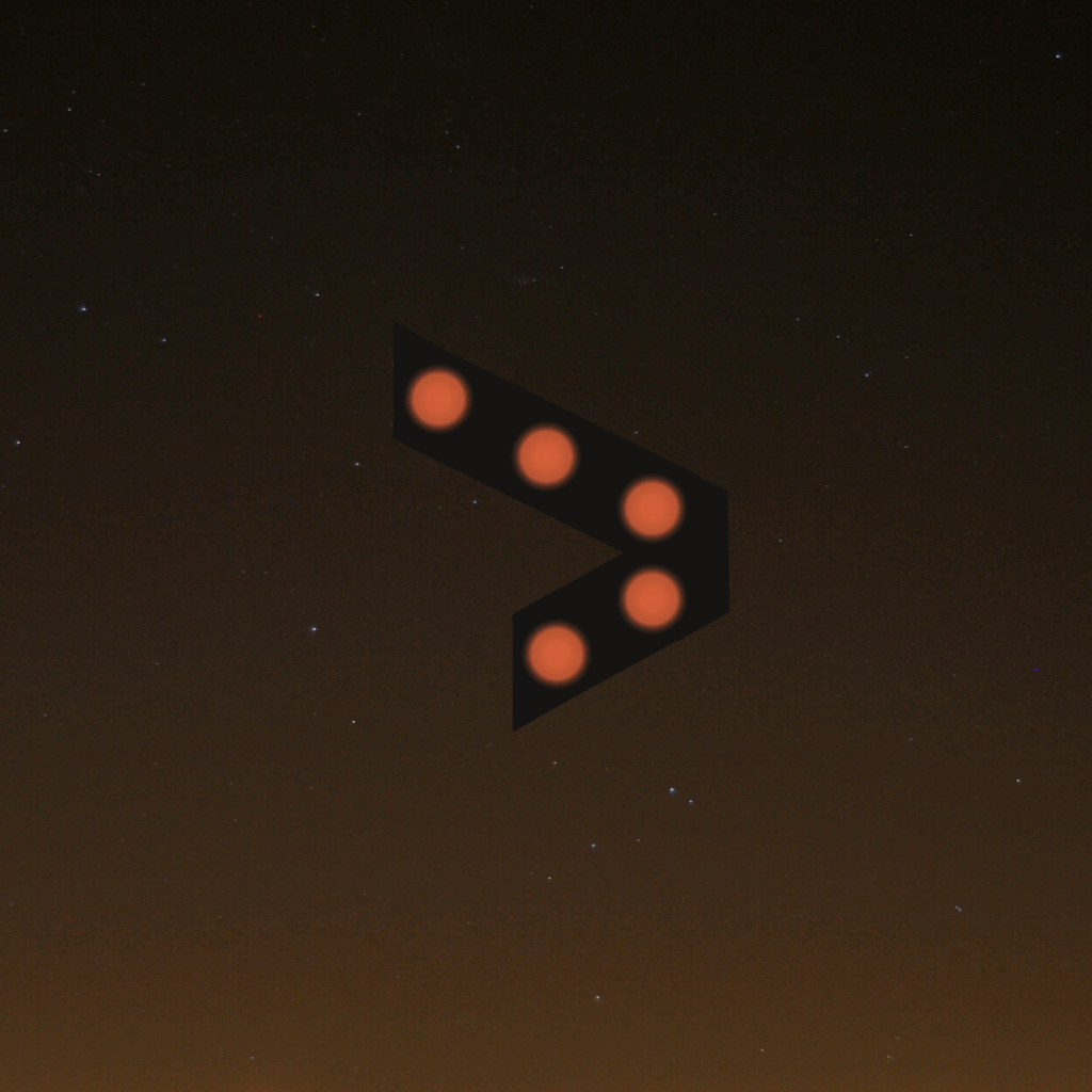 Asymmetrical craft makes a pit stop